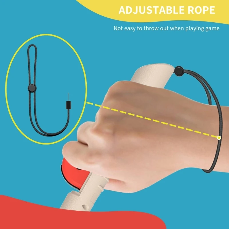 1 Juego repuesto baqueta tambor con cuerda mano para interruptores, controlador juego plataforma