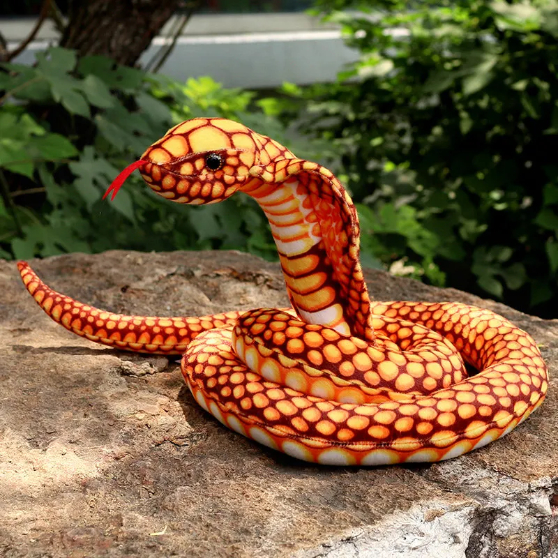 

200cm/300cm Giant Snakes Plush Toy Simulation Long Golden Python Stuffed Snake Plushie Children Boys Gift Home Decoration