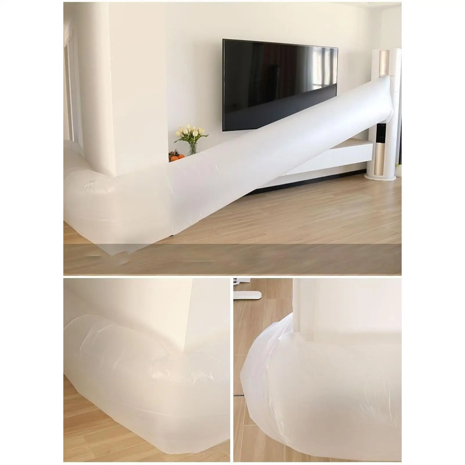 Air Conditioner Blowing Bag 16m Air Conditioner Blower Hose Cuttable AC Accessories for Classroom Study Bedroom Living Room