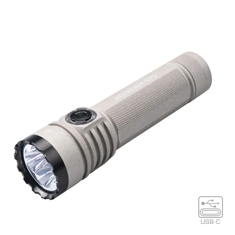 ACEBEAM E75 Quad-Core LED-zaklamp USB C oplaadbare zaklamp met 21700 batterij 4500LM 260M zaklampen Krachtige verdedigingsflitser