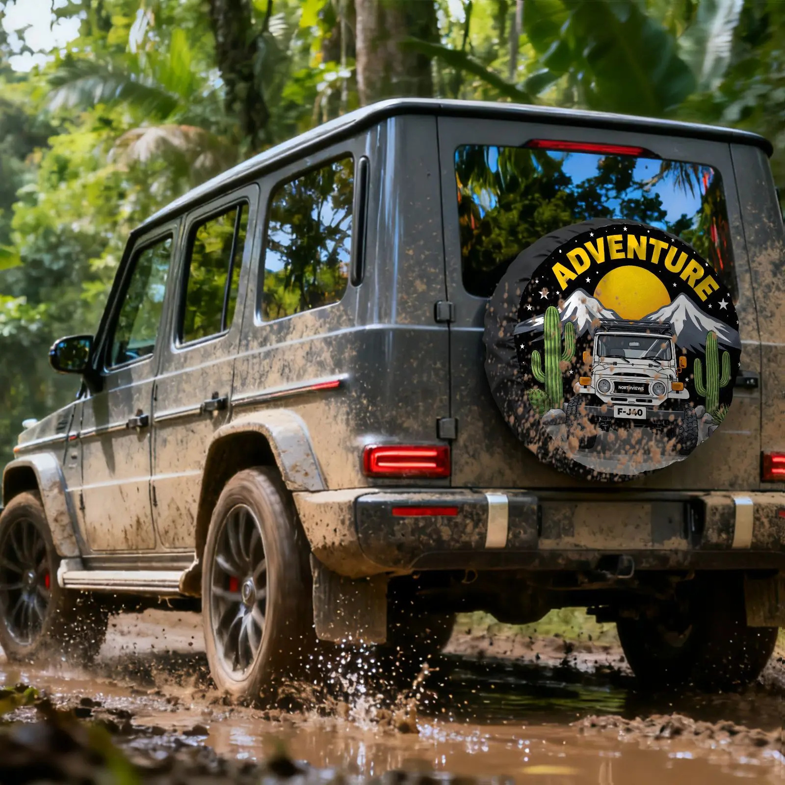 Adventure Off-Road Vehicle FJ40 Tire Cover Outdoor Desert SUV Spare Wheel Protector