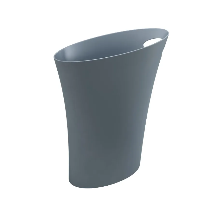 

Skinny Trash Can 2-Gallon 7.5L Capacity for Bathroom Kitchen Office Use, Slim Vertical Design in Matte Black, Space-Saving Leak