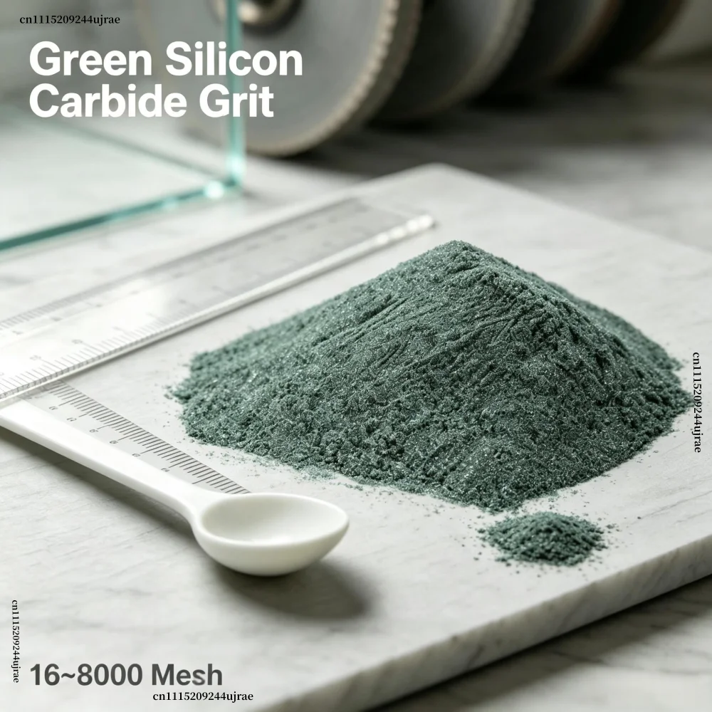 Green Silicon Carbide Grit 16~8000 Mesh SiC Powder for Sandblasting Polishing Abrasive Tools Refractory Material
