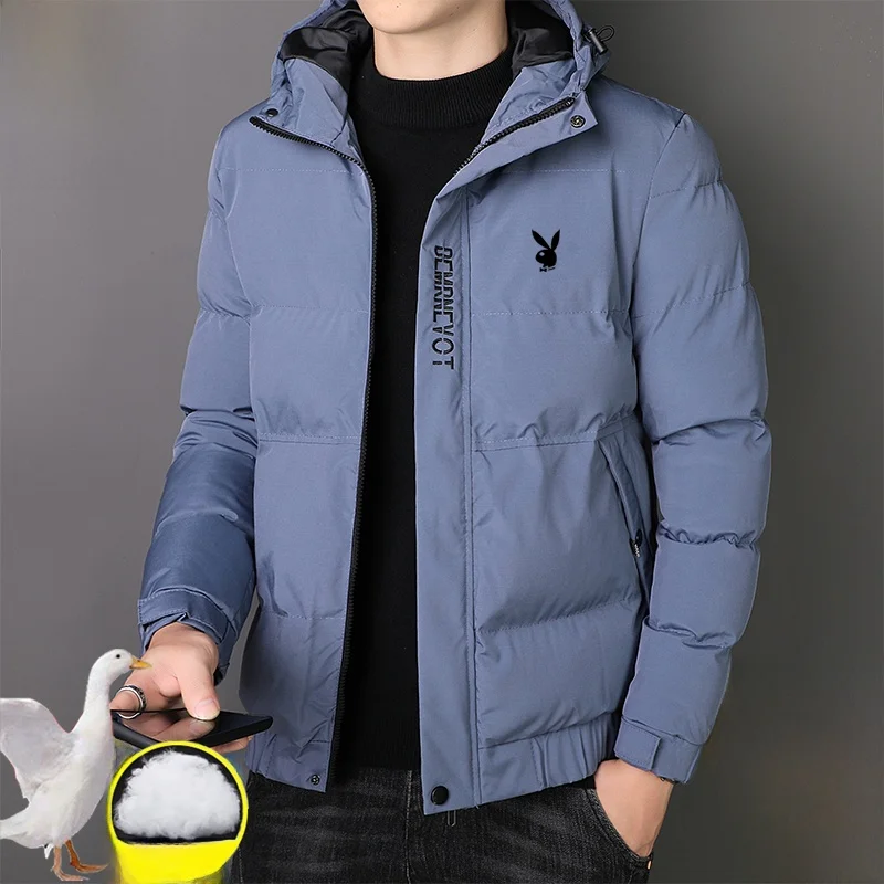 

Men's down Jaet Thiened Warm Cotton Coat Long Sle Hooded Autumn Winter New Arrival 2025 Comfortable Outerwear