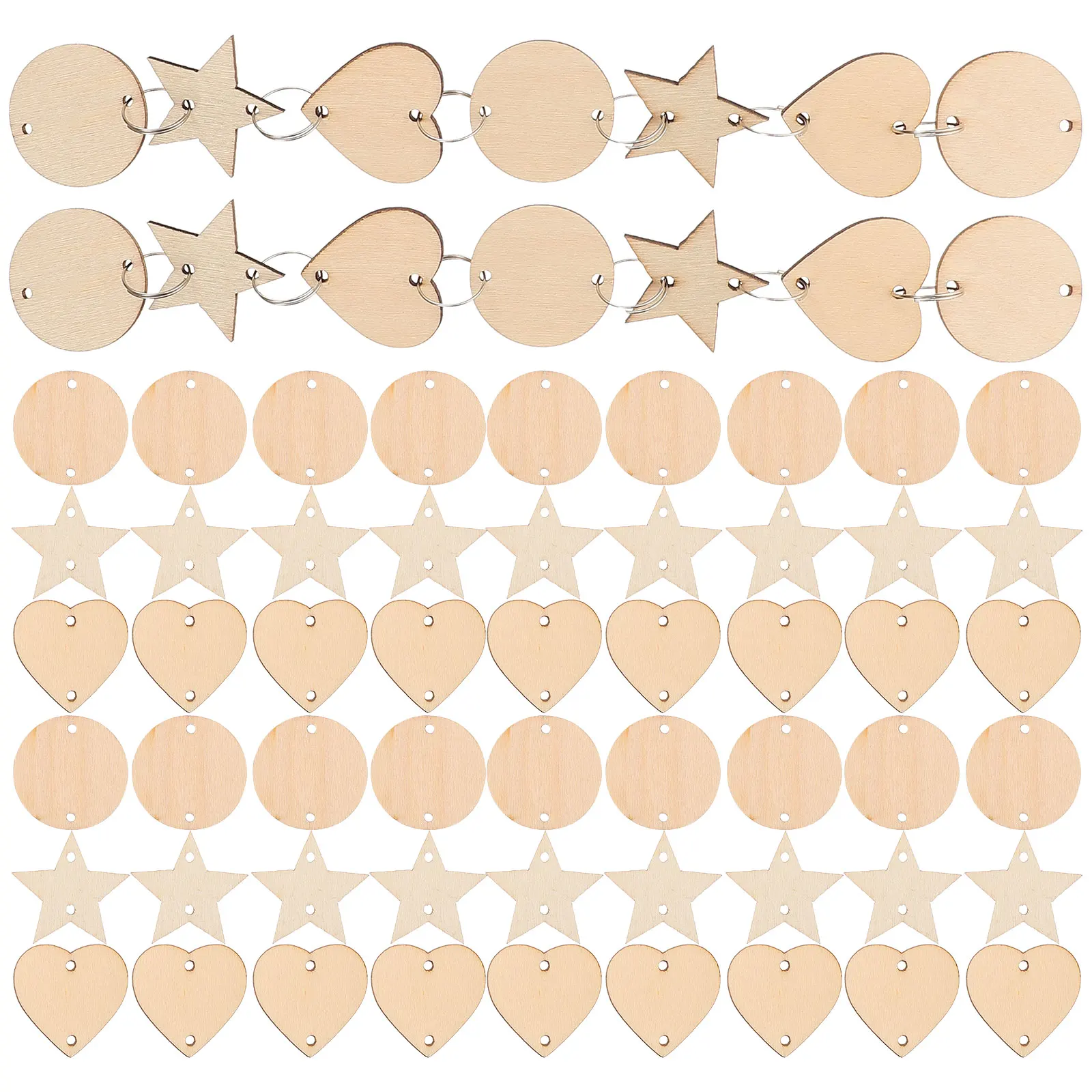 

1 set Wooden Cutouts Wood Chips Unfinished Crafts DIY Decoration Painting Supplies Blank Wood Pieces Home Decor Teen Creative