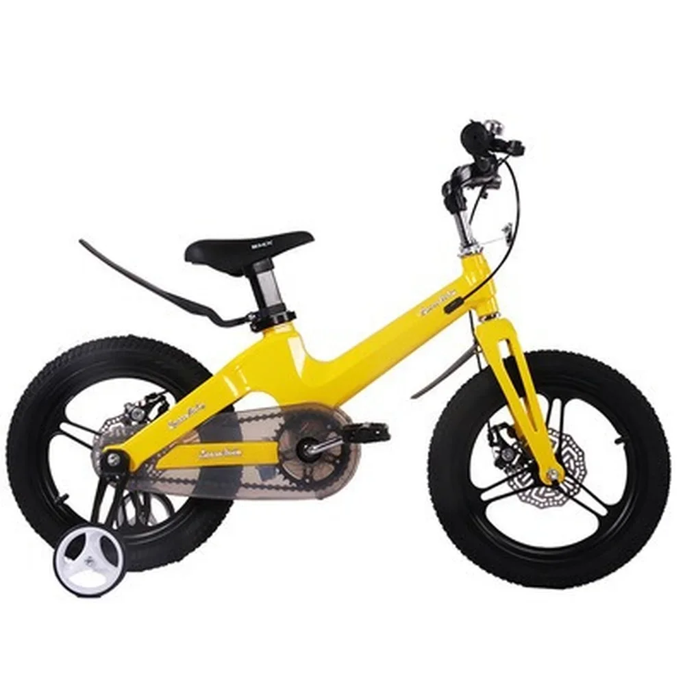 Children's Bicycle 12/14/16inch Double Disc Brake Green Children's Bike Magnesium Alloy Frame Non-slip Pedals