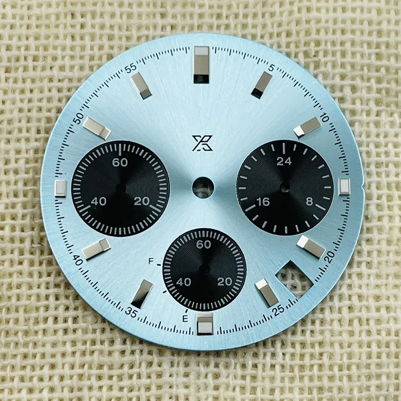 29.5 مللي متر ساعة الطلب S الهاتفي Prospex مضيئة أشعة الشمس كرونوغراف الوجه 6 الأيدي صالح كوارتز VK63 ساعة وجوه الحركة التلقائية