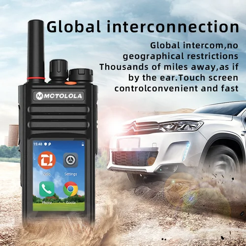 Imagen 2 del producto MOTOLOLA nuevo Zello Android 9,1 Smart Touch Radio de coche WIFI Bluetooth 4G POC portátil 8000 km adecuado para camión de transporte de flota