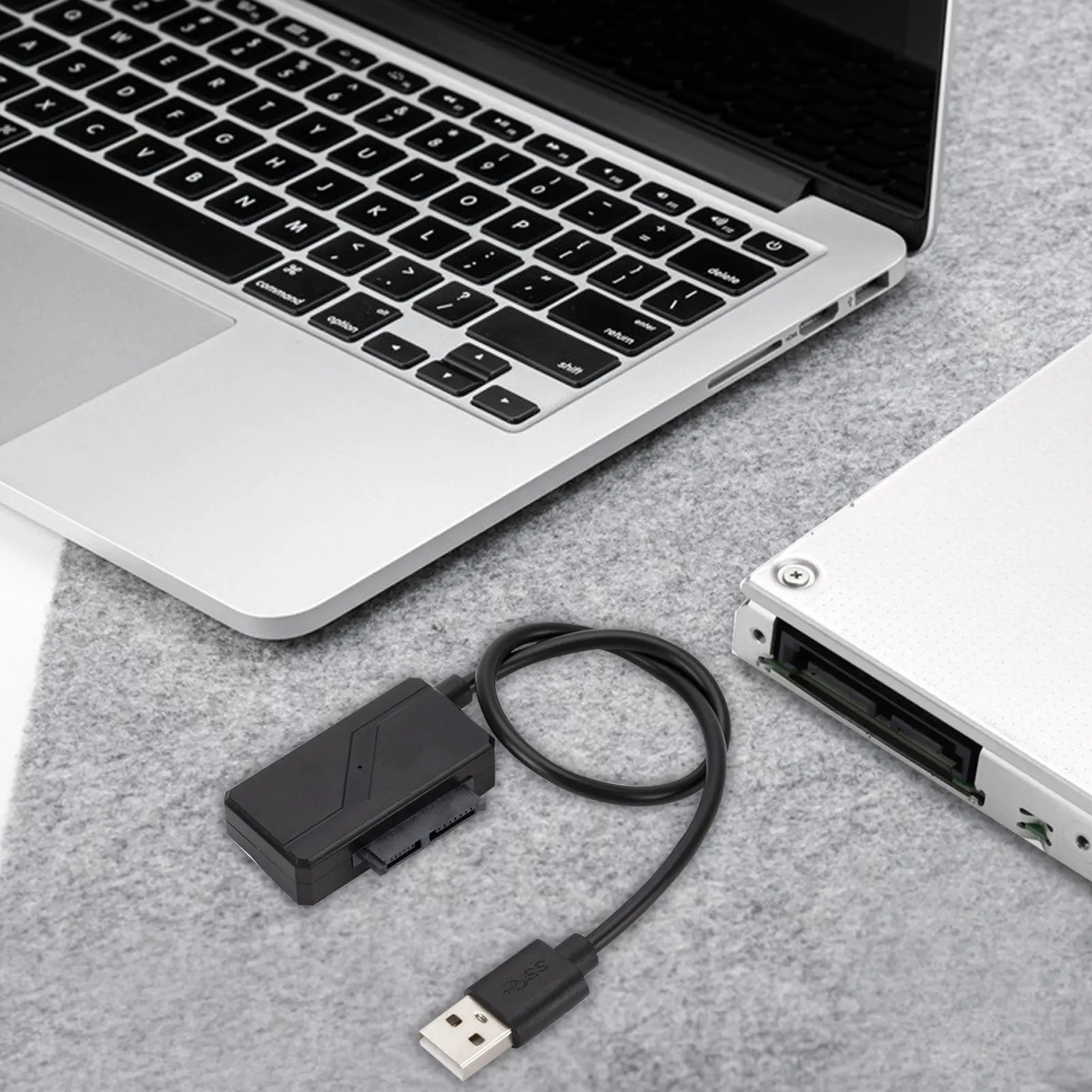 SSD Adapter สายแปลงสายเคเบิลอะแดปเตอร์ไดรฟ์สนับสนุน Hot Swap Plug And Play USB2.0 Optical Drive TP-Q008