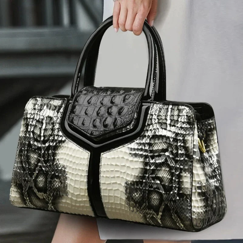 

Роскошная сумка-тоут из крокодиловой кожи 2026 года, женская высококачественная сумка-подушка, вместительная сумка на одно плечо