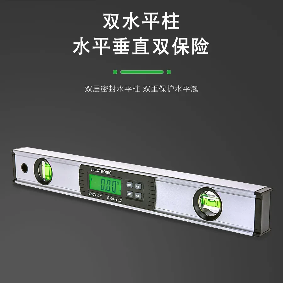 

Electronic digital horizontal ruler 0-300/400/600mm vertical horizontal tilt angle measuring instrument with magnetic slope