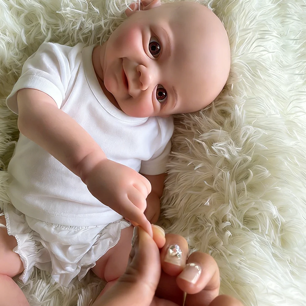 ソフト 18 インチリボーン人形フルボディプラチナシリコーンソフトガール手作り赤ちゃんリアルリアルな人形クリスマスギフト誕生日おもちゃ