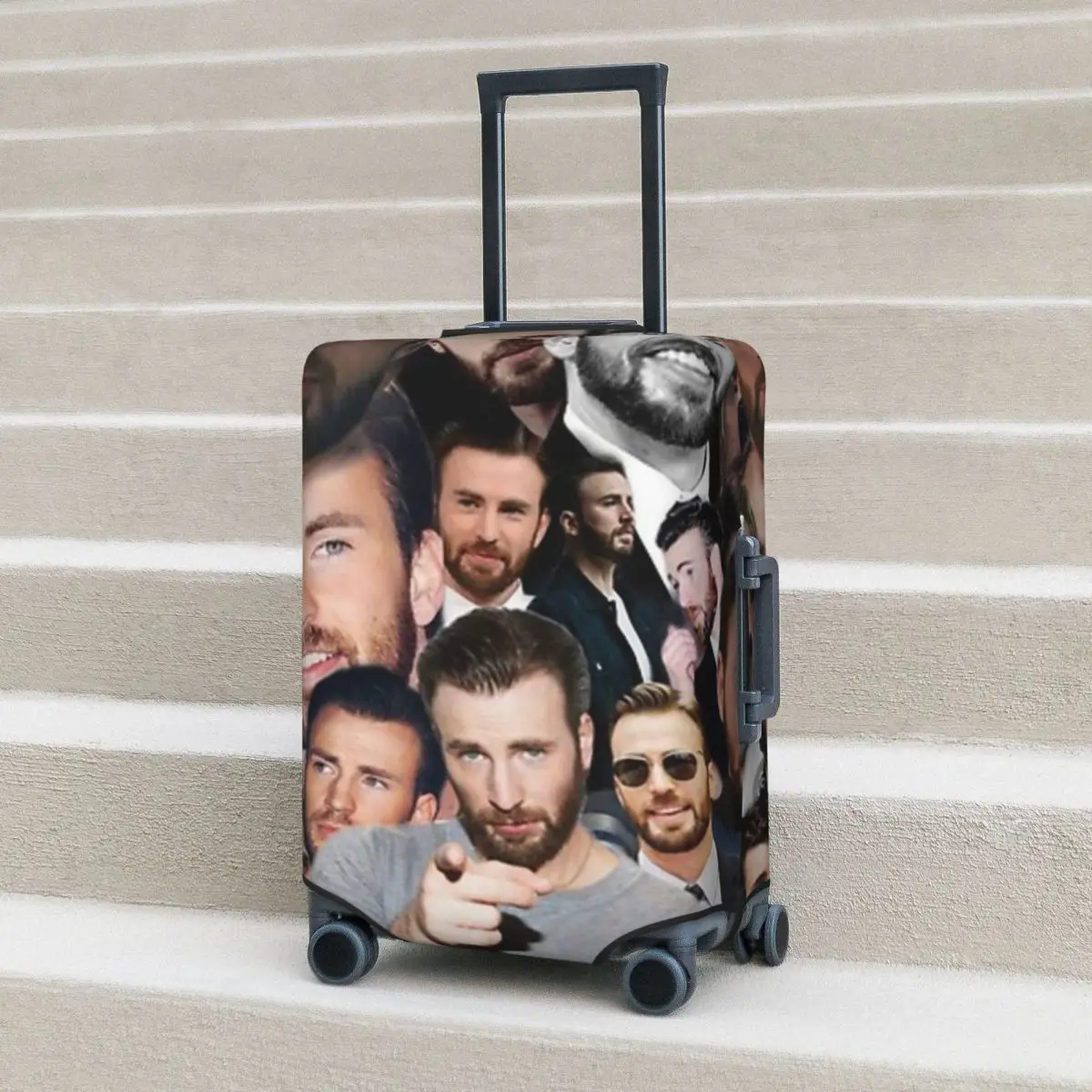 

Защитный чехол для чемодана с коллажем Chris Evans, эластичные защитные чехлы для багажа для путешествий на 18-32 дюймов