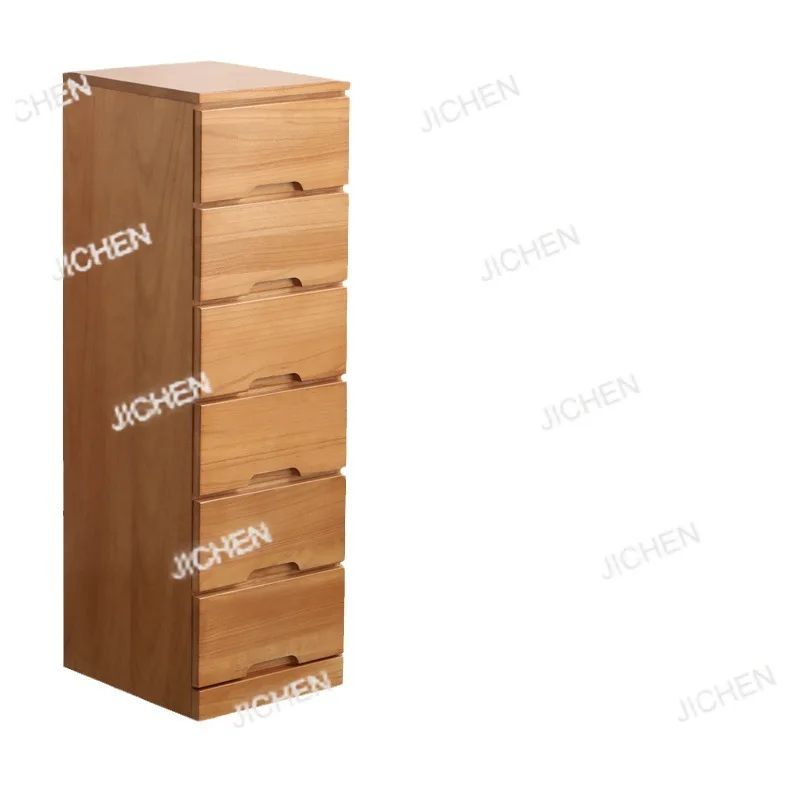 

Solid wood crevice storage wooden drawer type bedroom chest cabinet narrow cabinet crevice cabinet bedside table multi-f
