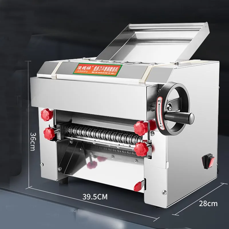 

Commercial Electric Pasta Maker 2-in-1 Automatic Noodle Machine Thickness Adjustable Noodle Heavy Duty Roller Pressing Machine