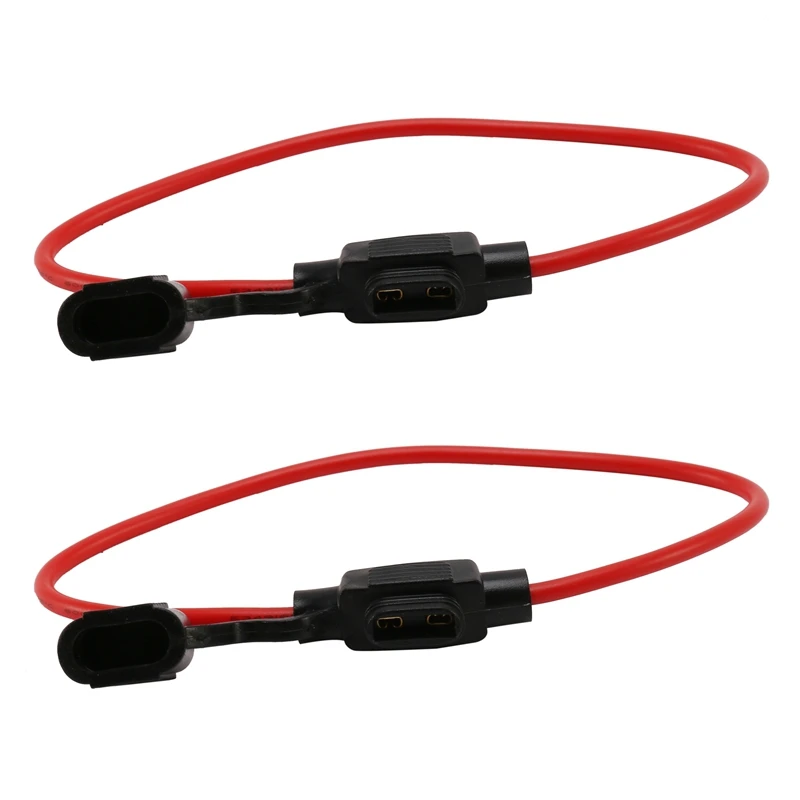 ฟิวส์ฟิวส์2X ฟิวส์ฟิวส์แบบมีสาย14AWG ในตัวสำหรับรถยนต์20A รถยนต์ขนาดเล็ก