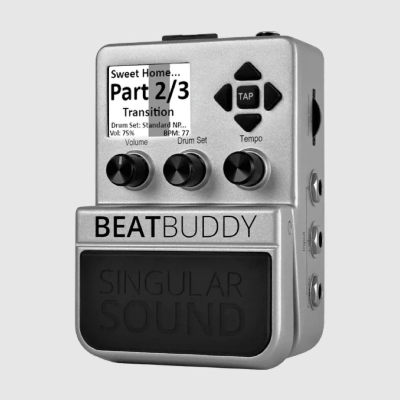 Singular Sound BeatBuddy drum machine pedal with award-winning samples and 24-bit sound for Outdoor Visibility