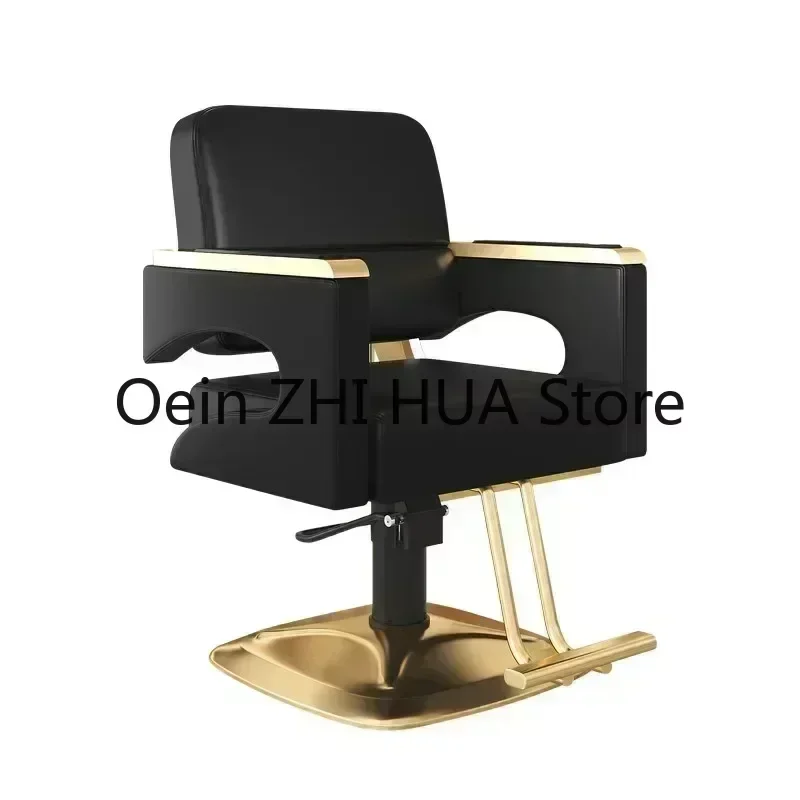 Barbershop Beauty Barber Chairs Adjustable Swivel Stainless Luxury Barber Chairs Manicure Waiting Sillas Salon Furniture QF50BC