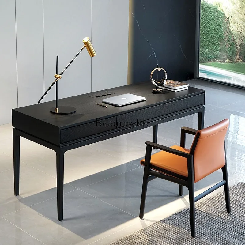 

Desk Minimalist Italian Home Study Modern Minimalist Desk Black Oak