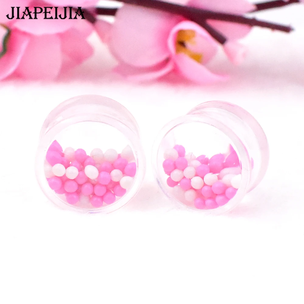 8-30mm Cute Colored Balls Acrylic Ear Plug Tunnels and Gauges Ear Expander Studs Stretching Body Piercing Jewelry