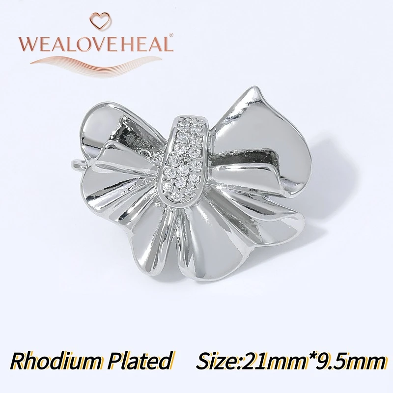 verschluss schmuck, schmuckherstellung zubehör, 18K Vergoldeter Messing-Doppelreihen-Blumen-Scroll-Perlenverschluss, Micro-Pavé-CZ-Blumencluster-Clip für DIY-Halsketten- und Armbandzubehör – Detail 24
