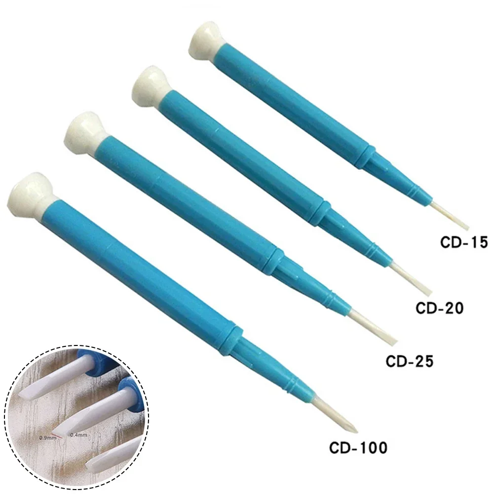 

4pcs Ceramic Cross Screwdriver Set Mode: CD-15/20/25/100 Flat Point Slotted Screwdriver For High Frequency Circuit Adjustment