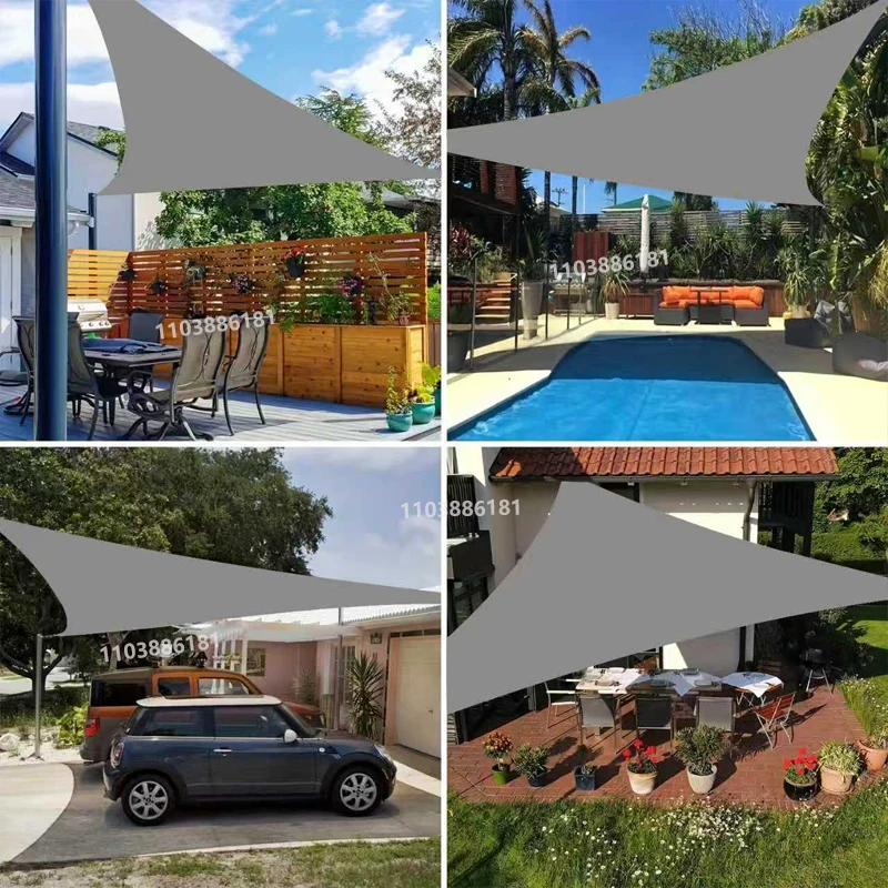 Multi-größe Dreieck Sonnenschutz Segel Wasserdichte Outdoor Garten Terrasse Party Sonnenschutz Awing Sonnendach Für Strand Camping Pool – Detail 10