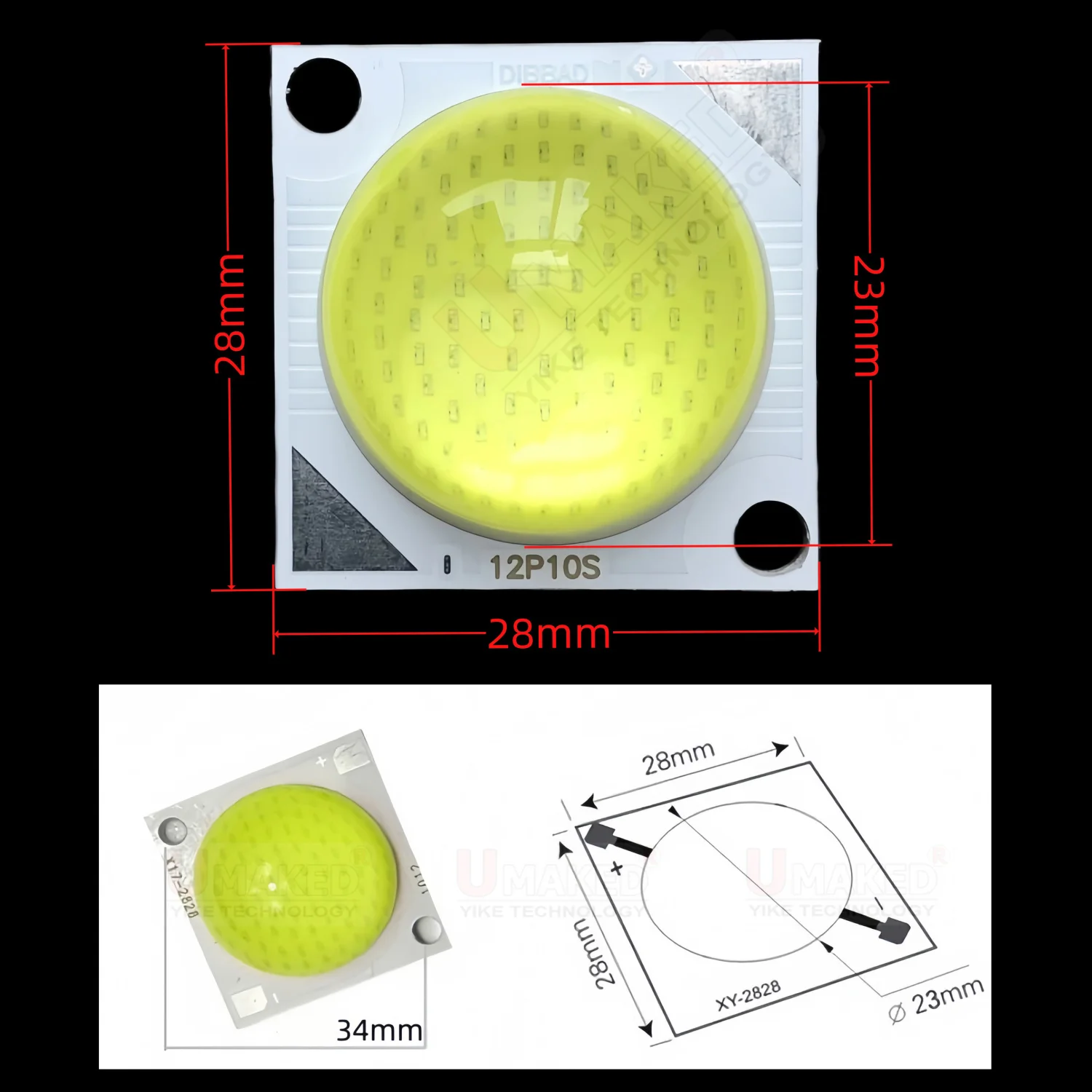 2pcs 50W 12V 30V 150V 4500LM Led Silicone Lens COB Lamp White Red Blue Green for Spotlight Bulb DIY Flood Light Outdoor Chip