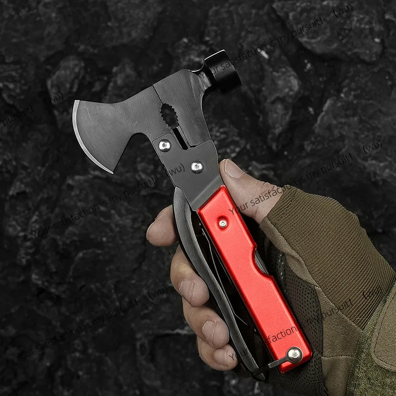 Multifunctional Axe Hammer Outdoor Portable Tools Repair Car Household Stainless Steel Screw Knife view 2