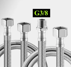 SUS304 European standard G3/8 plumbing hose for single cold faucet