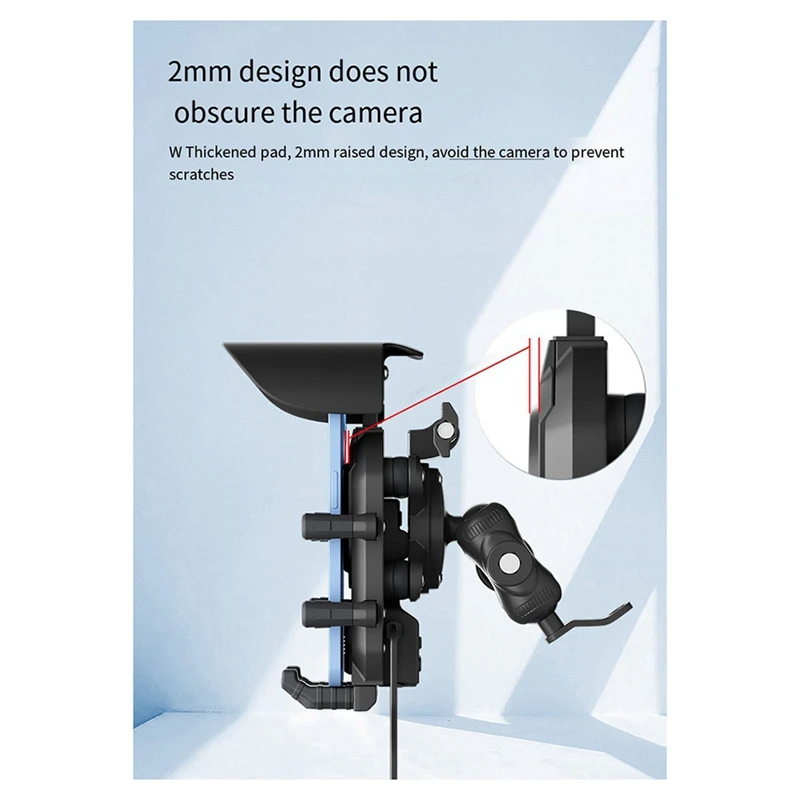 New Handlebar Mount 15W Wireless Charging Shockproof Bike Cellphone Support Anti-Theft Mobile Phone Mount Waterproof