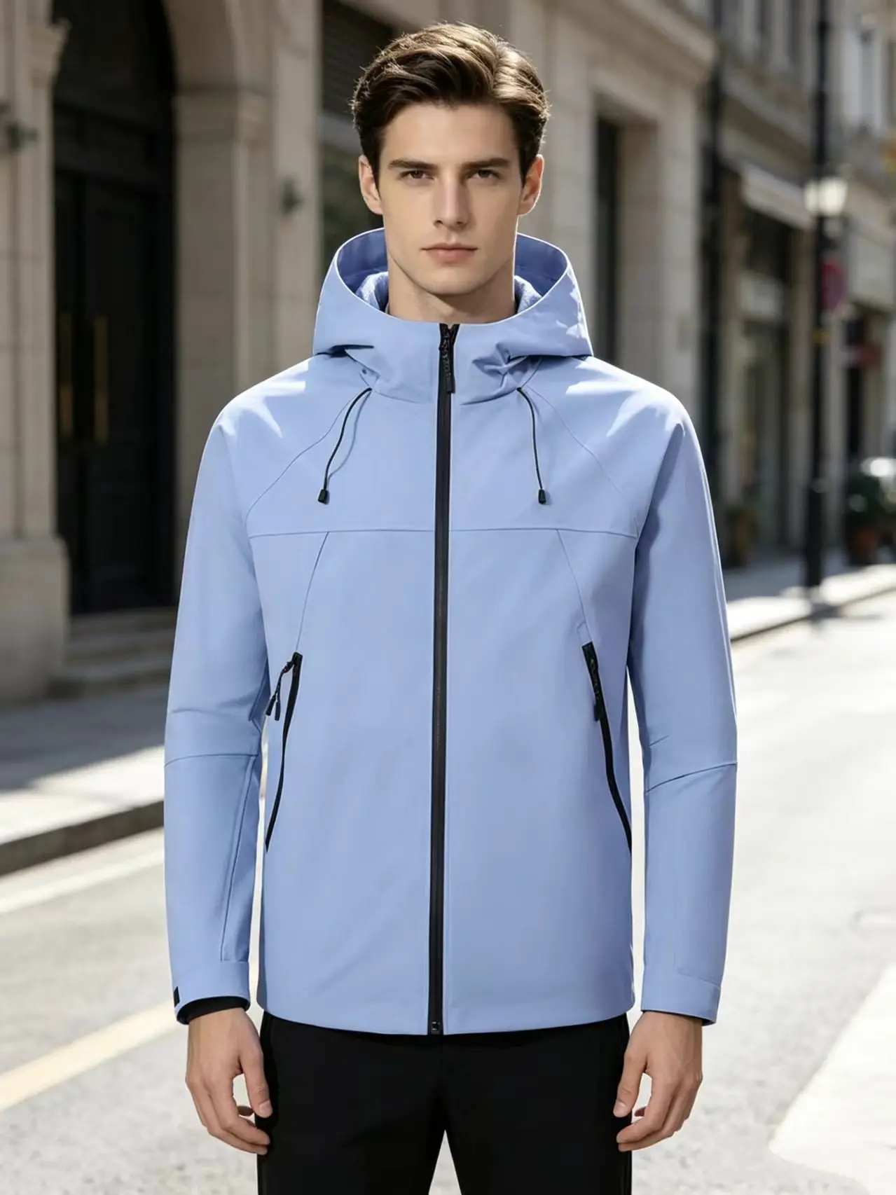 Outdoor Mountain Series Fleece Lined Jacket for Couples Windproof Water-Resistant Breathable Hiking Climbing Clothing Anti-Dirty