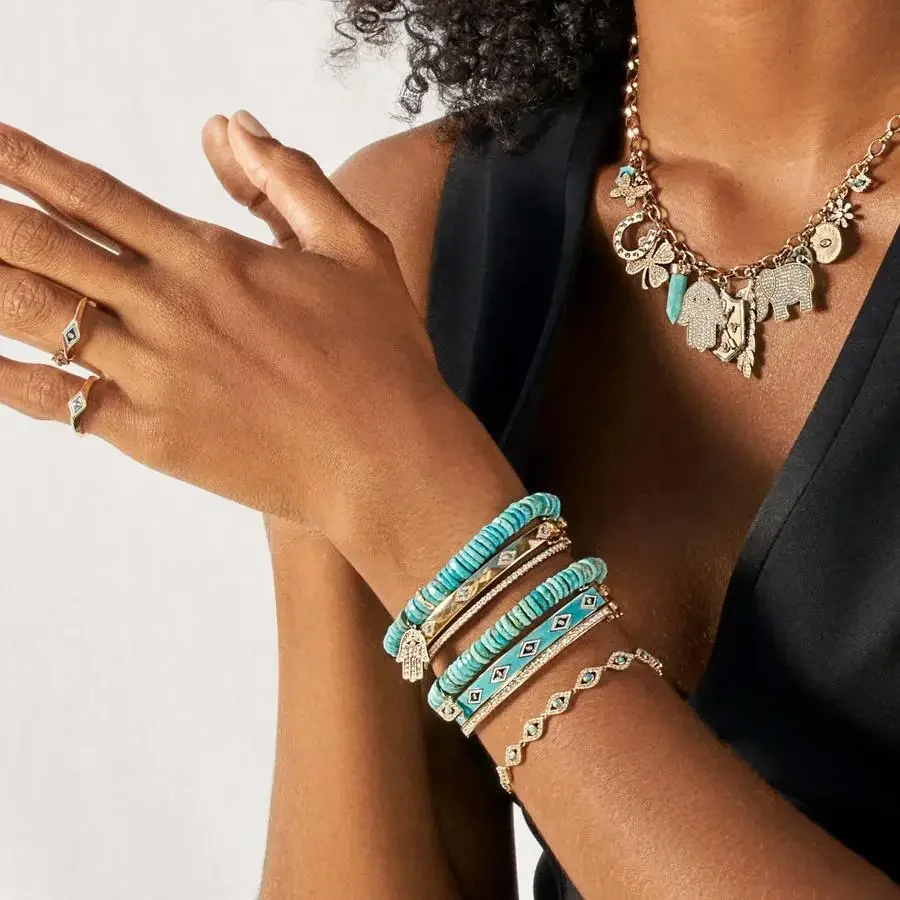 الذهب اللون عين الشر الإسورة سوار للنساء موضة المجوهرات التركية محظوظ سحر جديد 2025 #5