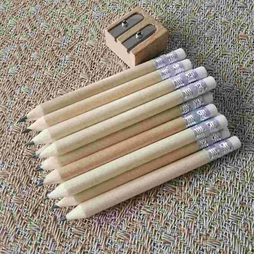 

Short Pencil Erasable Pencils Golf Thick Bulk Drawing Primary for Kids Writing Small Log Erasers