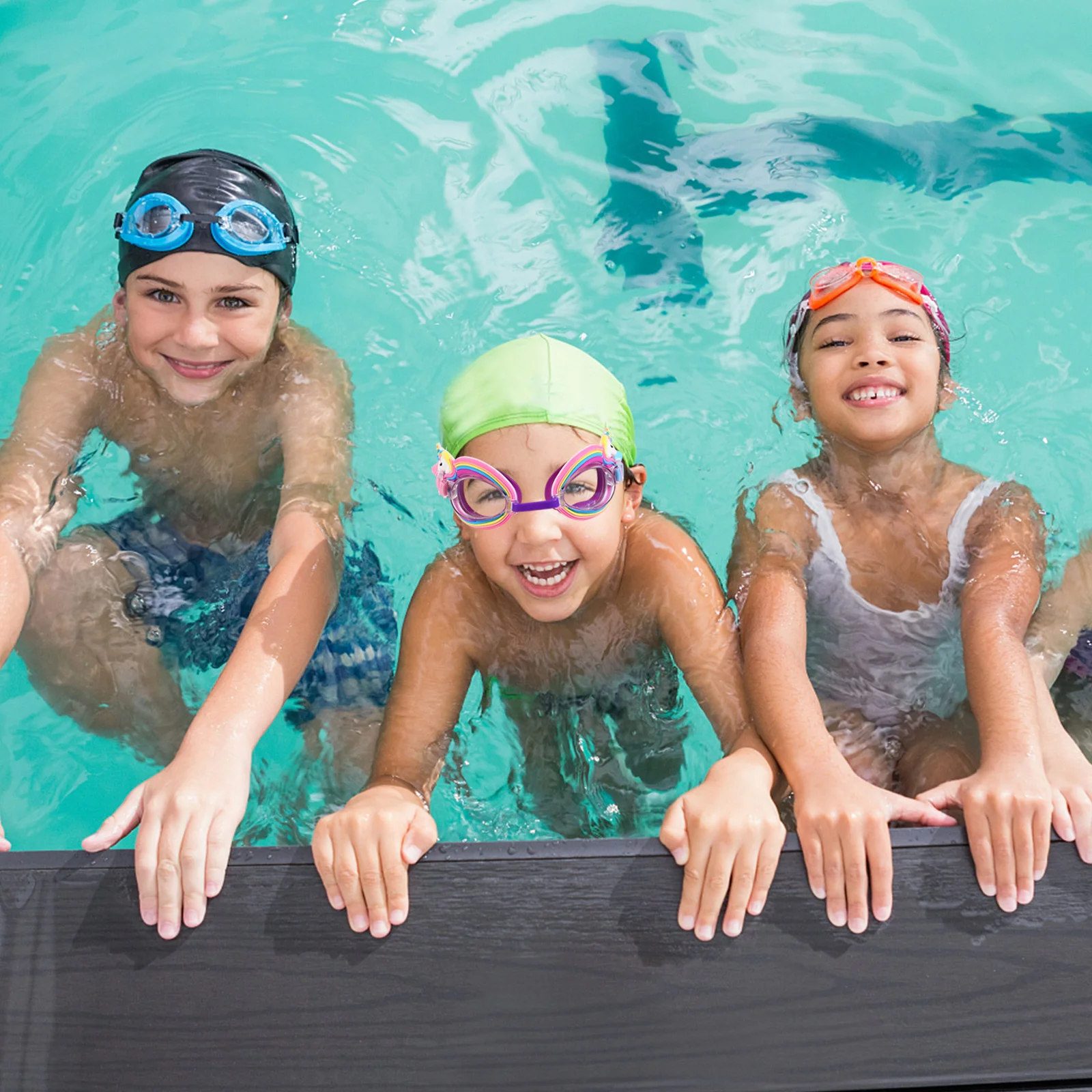 Kinder-Schwimmbrille, schöne Antibeschlag-Kinder, Antibeschlag für Silikagel-Mädchen