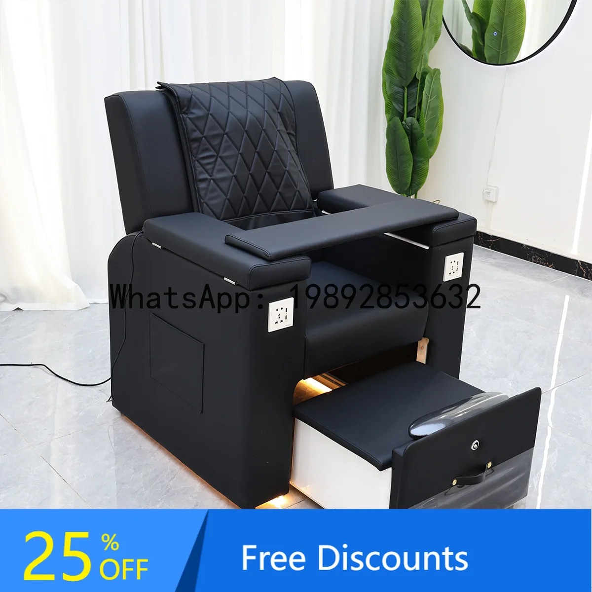Electric Manicure Sofa Beauty Salon Nail Shop Hand and Foot Care Eyelash Extension Foot Bath Pedicure Chair