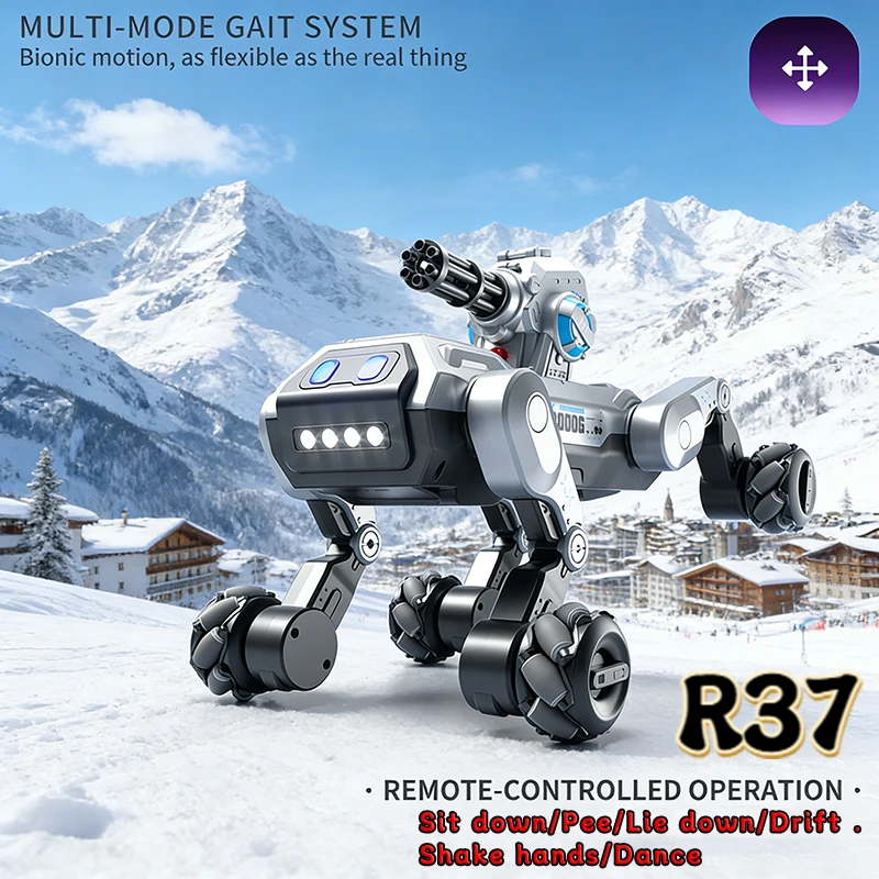 

2026 New Eight drives Intelligent RC Mecha Dog,Bionic Robot Toy,Smart Voice Recognition,Touch Sensors Water Ball Blaster RC Toys