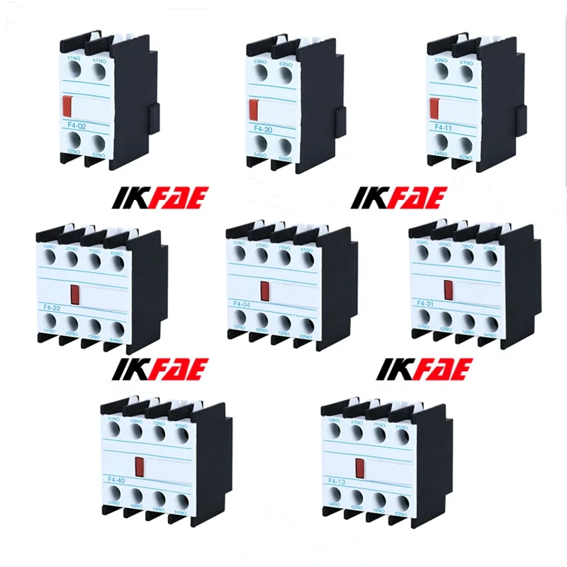 The Auxiliary Contact for CJX2 F4-22 F4-11 LA1-DN22 LA1-DN11 Contactor Block AuxiliaryLC1-D AC Contactor 4 Poles 220v