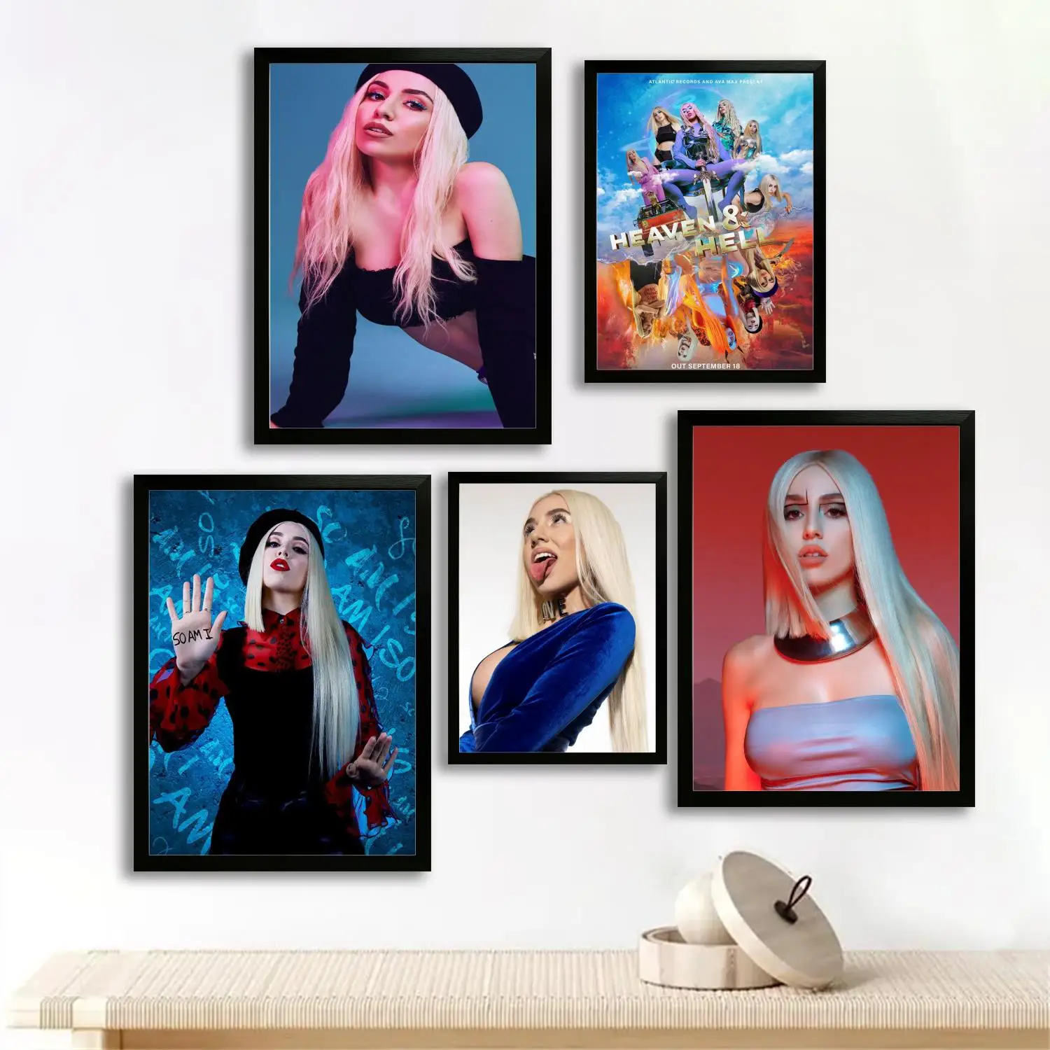 Ava Max Singer Pop Music Canvas Art Poster and Wall Art, Picture Print, Modern Family Bedroom Decor,Decorative painting