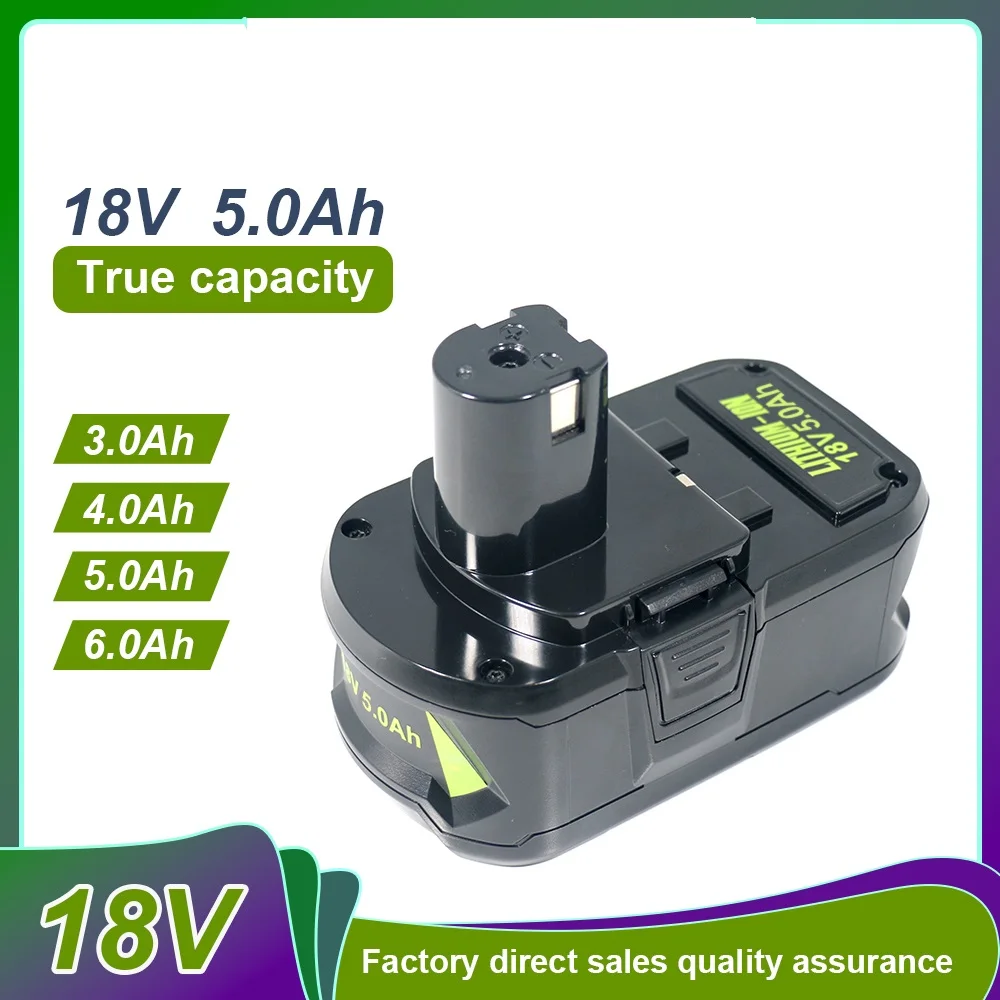 

For RYOBI high-performance li-ion battery 18V 5Ah 5000mAh low self discharge ,For RYOBI Power tool P104 P107 P108 RB18L50 RBL20