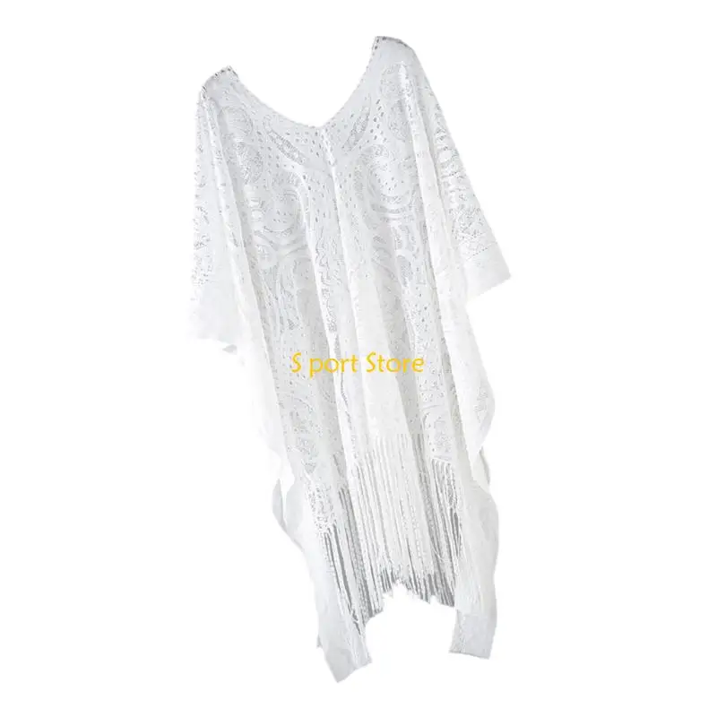 

U2JB Women Bathing Suit Cover Up Solid Color Beach Dress Hollow Out Beach Cover Up