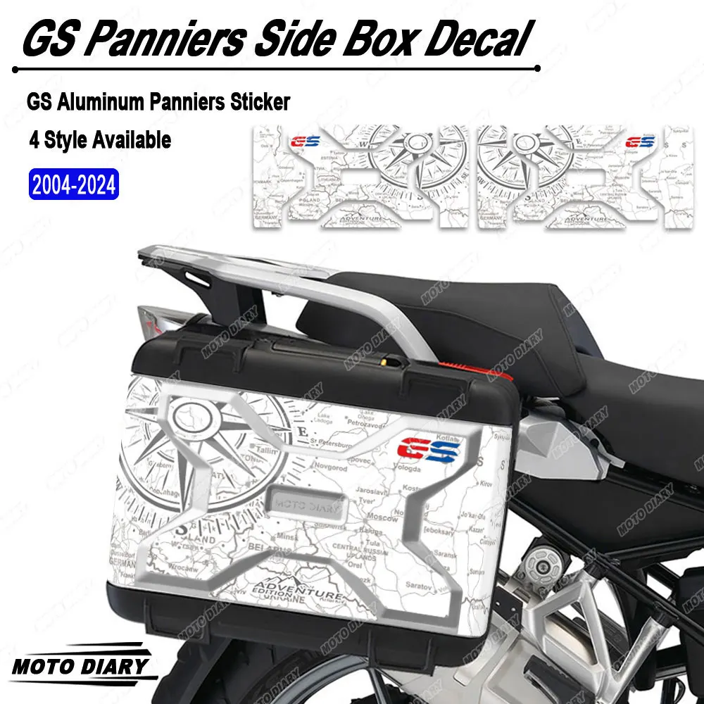 Motorcycle Vario Case Sticker Set Side Boxes Panniers Protection Decals For R 1250 GS R 1200 GS 2004-2024 2023