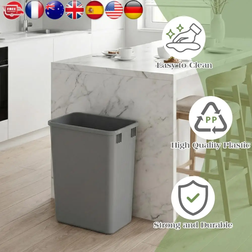 

Набор из 10 контейнеров для мусора и отходов объемом 35 кварт, легко моющиеся, для хранения мусора в ванной, прачечной, гостиной, домашнем офисе