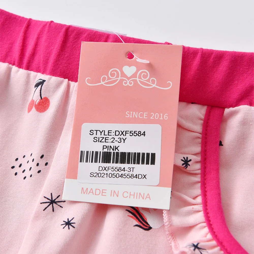 VIKITA Girls Licorne Leggings Pants Cotton Casual Trousers Toddlers Kids Cartoon Pink Leggings with Pockets Children\'s Clothing