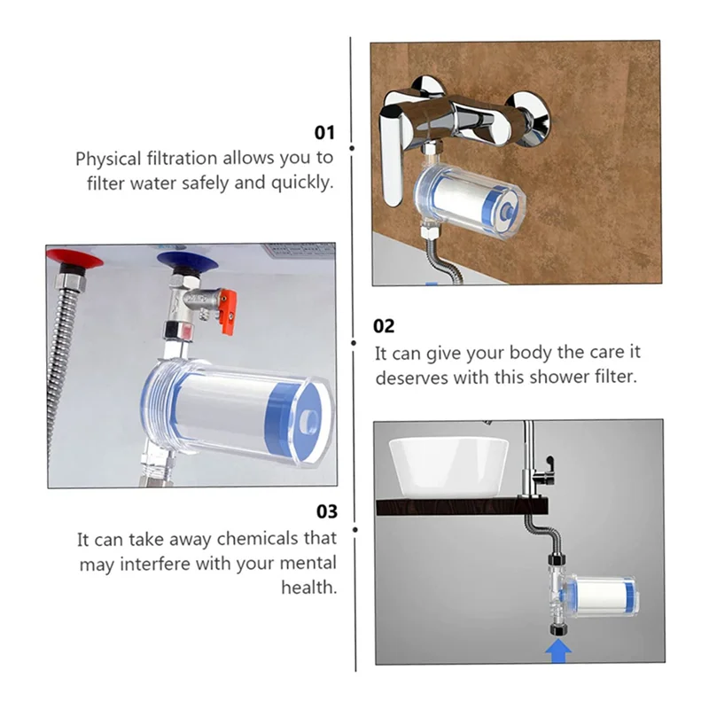 ABKR Washing Machine Water Heater Shower Shower Water Filter Front Tap Water Purifier Filter