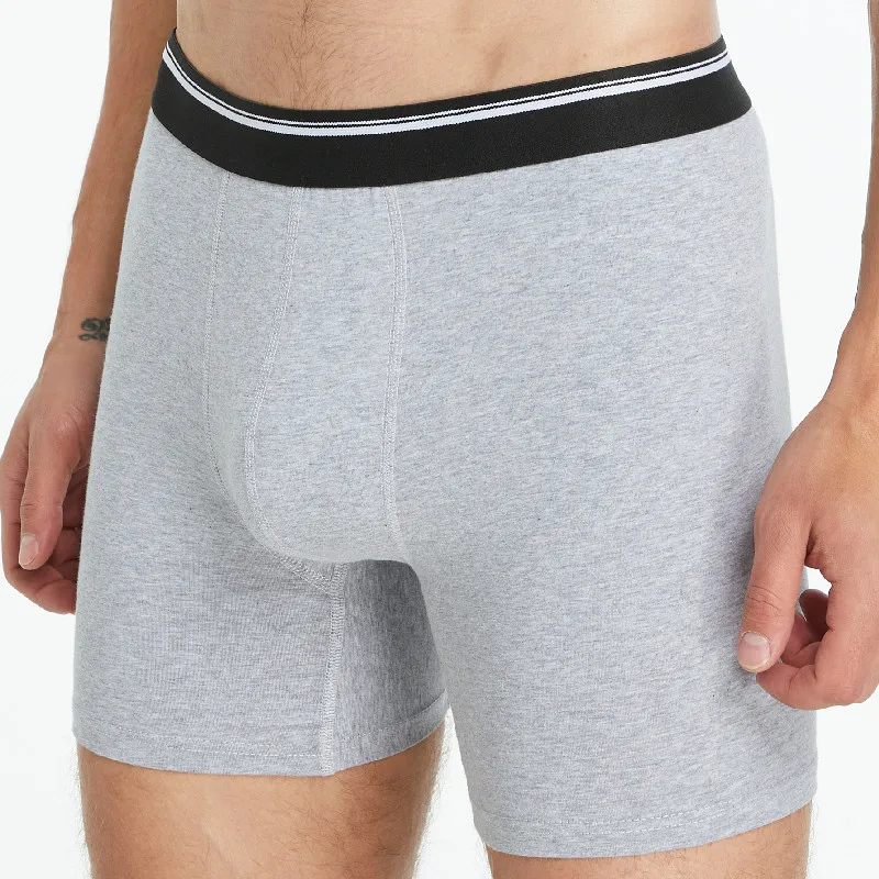 Herren Baumwolle Boxer Langbein Unterwäsche nahtlose sexy Mann Shorts atmungsaktive Höschen Sport Unterhose Männer