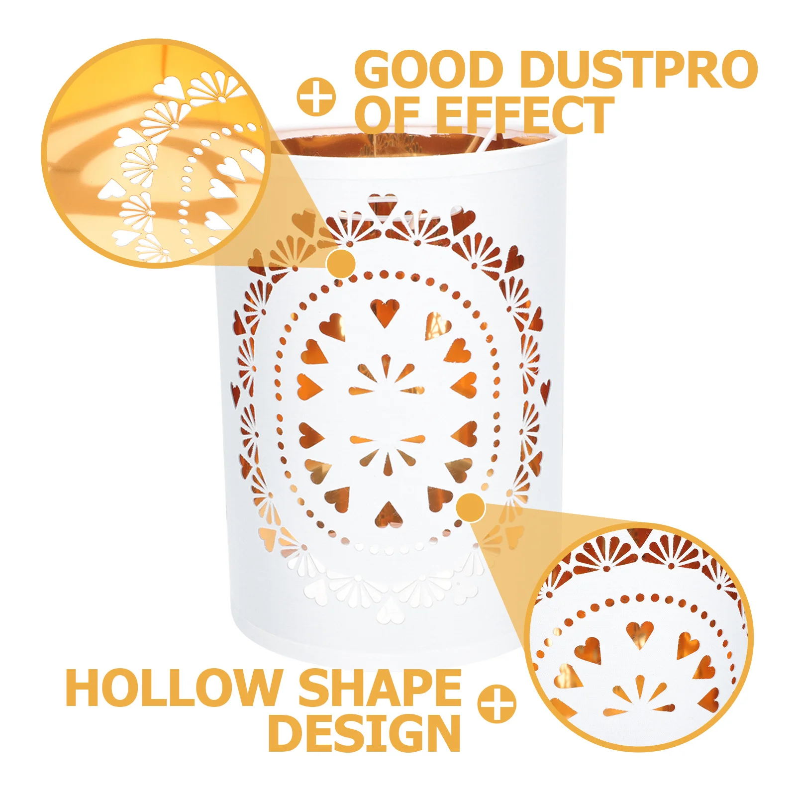 

Retro Lampshade Hollow Design Warm Light For Lampshade Table Light Cover Creative Dustproof Decorative Shade