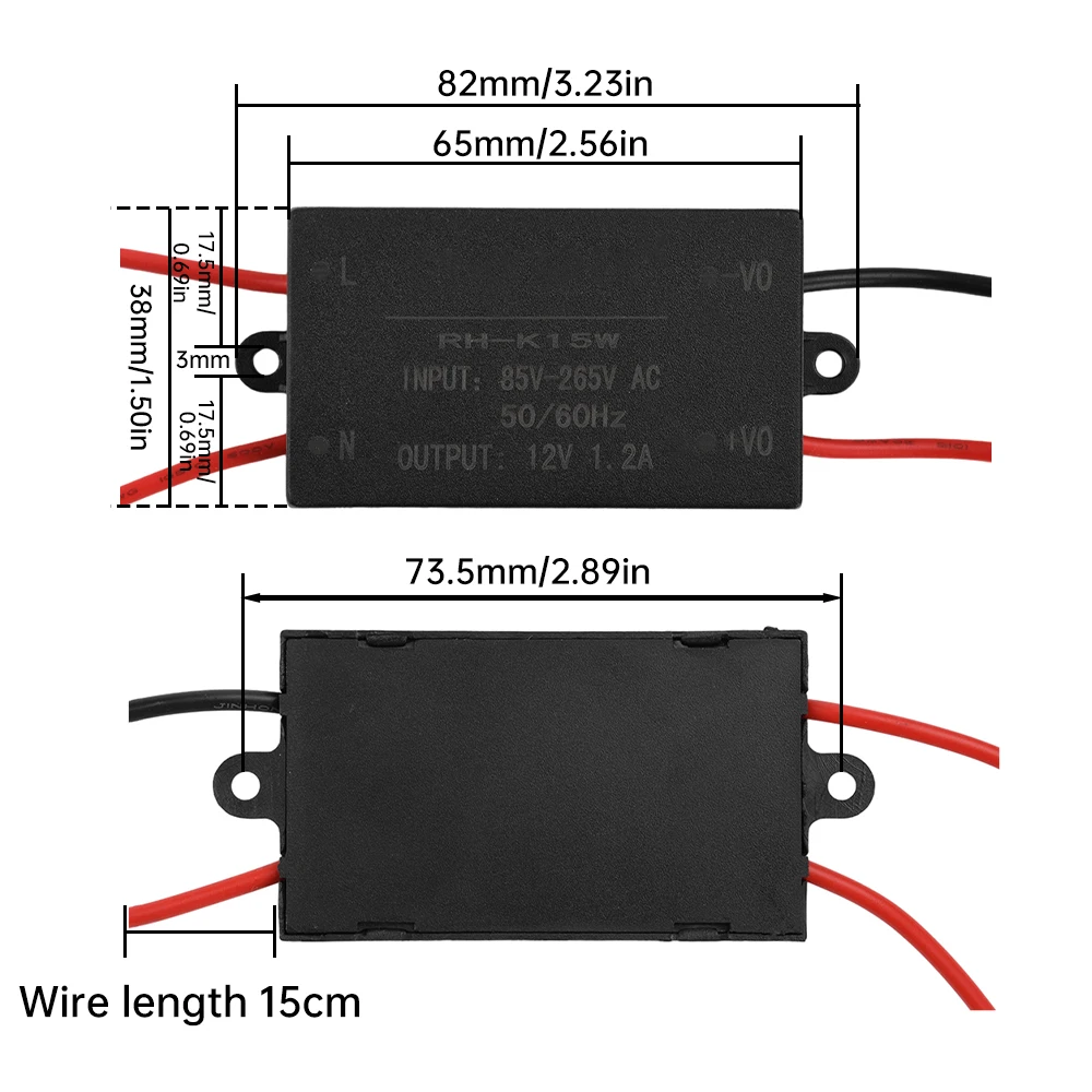 AC/DC to DC Step-Down Power Supply Module AC85-265V/DC120-374V to DC12V/24V Buck Convert AC-DC Regulator Module