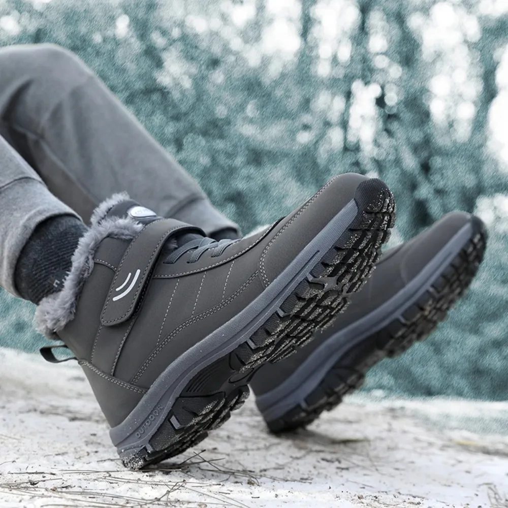 Outdoor Hiking Boots for Women Platform Snow Shoes Boots Plush Keep Warm Men Boots Winter Ankle Boots Comfortable Walking Shoes view 4