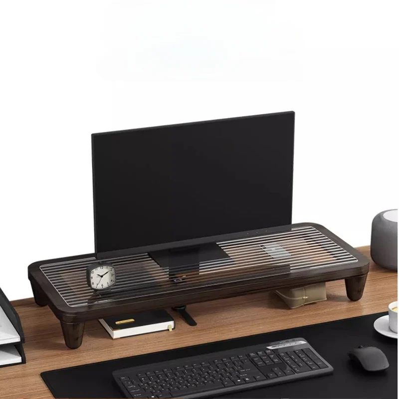 Computer Monitor Stand, Bamboo Desk Display Heightening Frame, Household Office Storage, Ergonomic Desk Organizer